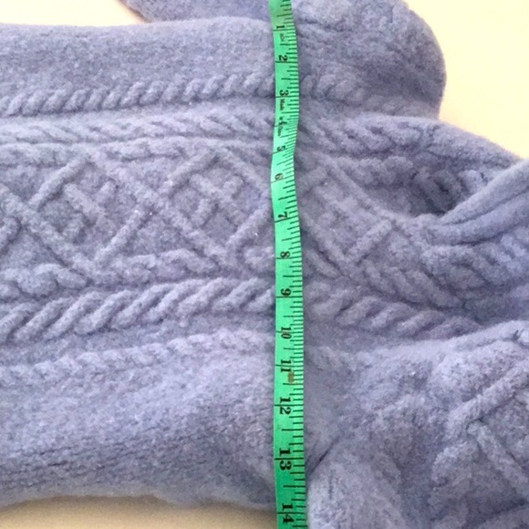 Paul James Kid’s Blue Hooded Cable Knit Chunky 100% Wool Sweater Made in England - Picture 4 of 7